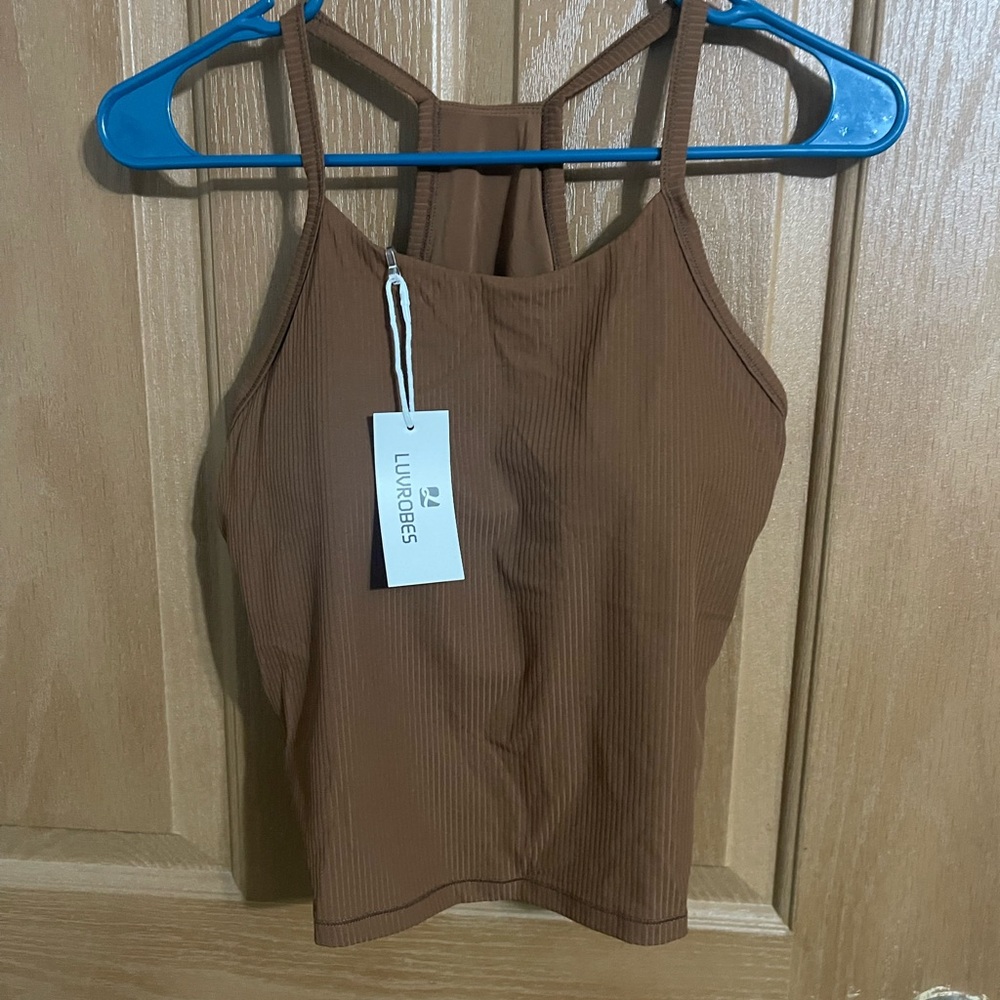 Tan Ribbed Women's Camisole